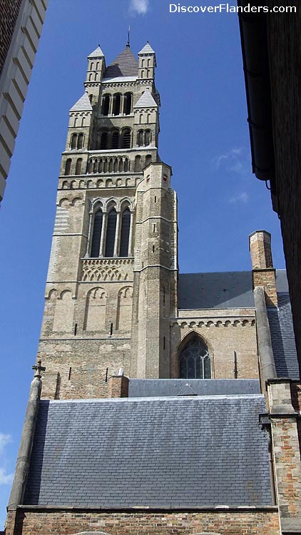 Tower of Saint Salvator's Cathedral in Bruges.
