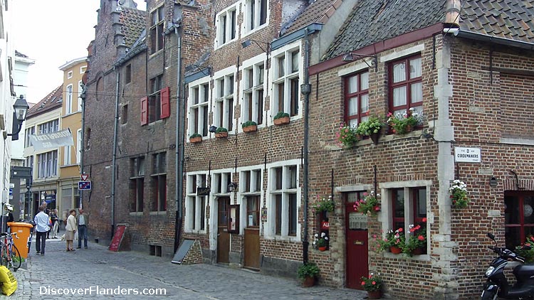 Some restored houses in het Patershol area, close to Gravensteen, with some good restaurants.