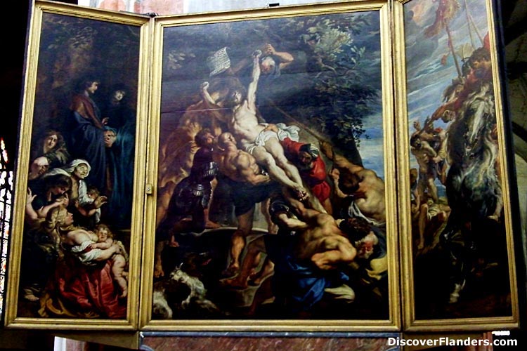 Raising of the Cross, by P.P. Rubens, in Cathedral of Our Lady, Antwerp.