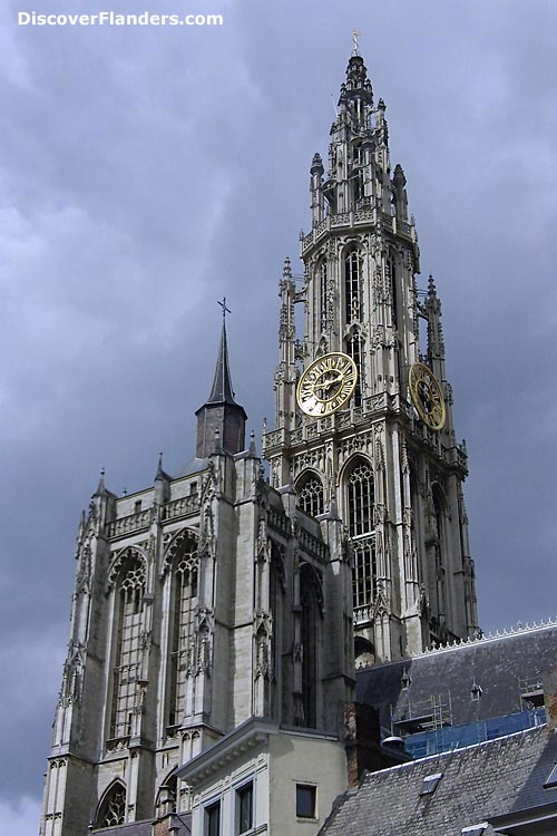 Tower of Cathedral of Our Lady in Antwerp