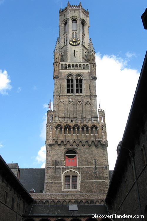 The Belfry Tower as seen from its courtyard.