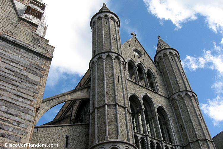 Church of Our Lady - Notice the scaffolding around the tower (upper left), which is being renovated. 