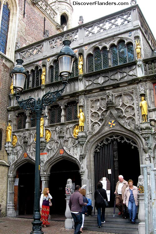 Entrance to the Basilica of the Holy Blood, Castle Square, Bruges.