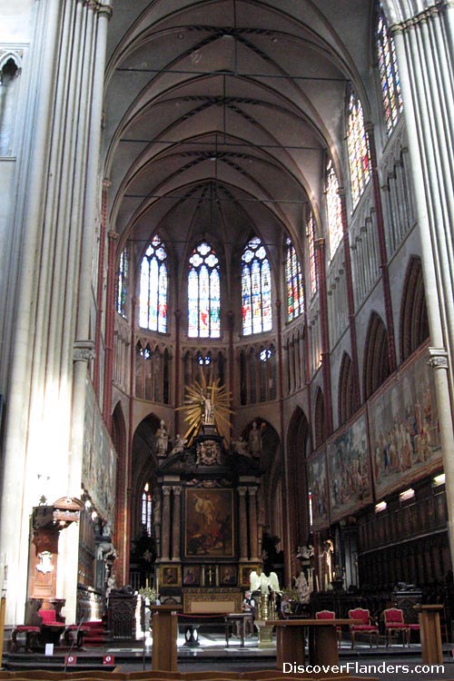 Inside Saint Salvator's Cathedral in Bruges.