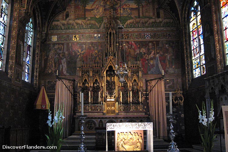 Upper Chappel in the Basilica of the Holy Blood, Bruges. 