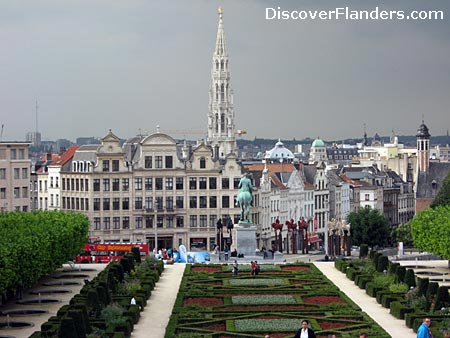 View over Brussels from the Coudenberg.