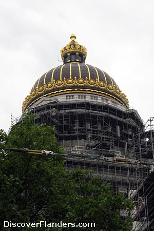 The Dome of the Palace of Justice in Brussels. Under renovation. 