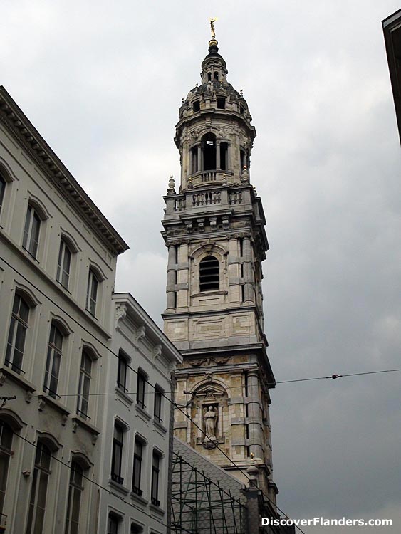 Tower of Saint Charles Borromeo's Church on the Sint-Katelijnevest.