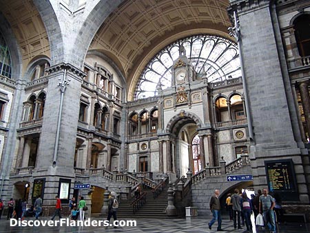 Inside Antwerp Central railway station