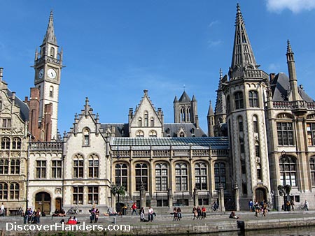 VIew over part of the Korenlei, Ghent 