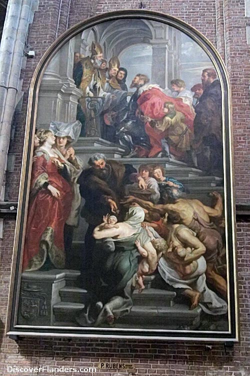 Saint Bavo enters the Convent at Ghent by Peter Paul Rubens . . 