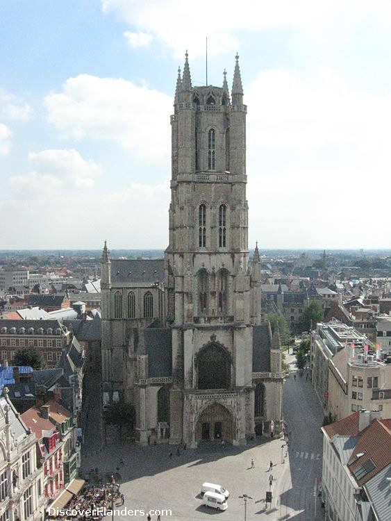 Saint Bavo Cathedral, viewed from the Belfry of Ghent