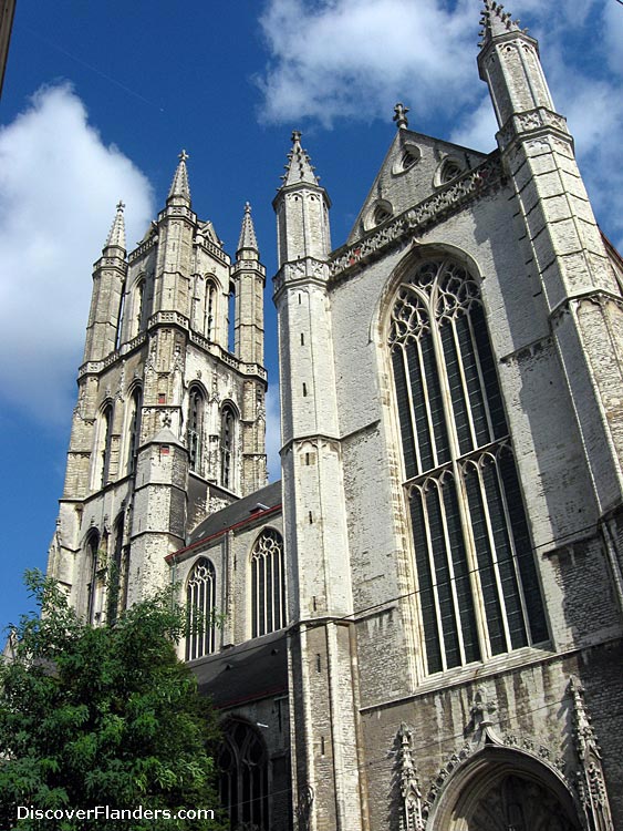 Another view of Saint Bavo Cathedral in Ghent.