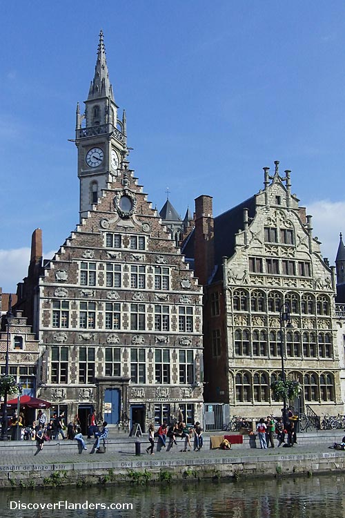 Two houses on the Korenlei, Ghent. 