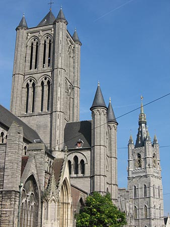 Saint Nicholas' Church and Belfry of Ghent. 