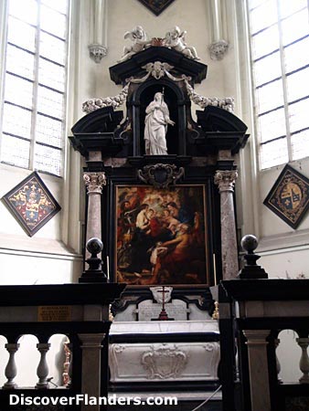 Our Lady Chapel, with the tomb of Peter Paul Rubens, at Saint James' Church, Antwerp