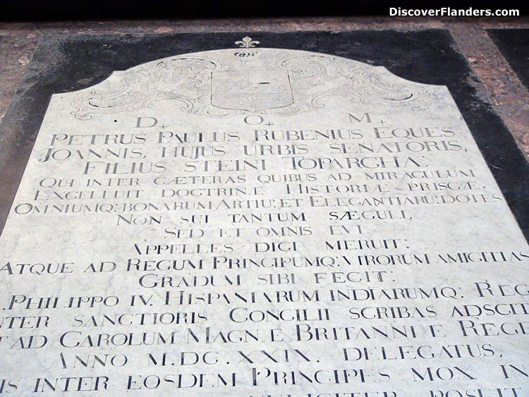 Petrus Paulus Rubenius' (Peter Paul Rubens) tombstone